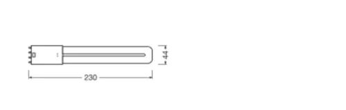 LED fénycső 2G11 8W = 18W 1000lm 4000K semleges Dulux L HF és AC Ledvance