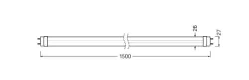 G13 T8 LED fénycső 23W 3350lm 3000K Meleg 190° 150cm Ledvance