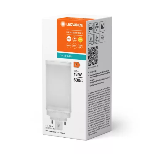 LED izzó DULUX GX24q-1 6W = 13W 630lm 3000K meleg fehér LEDVANCE