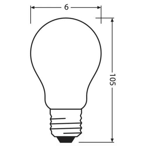 LED izzó E27 A60 7.2W = 60W 806lm 2700K Meleg színhőmérséklet 320° CRI97 Szabályozható fényerő Ledvance