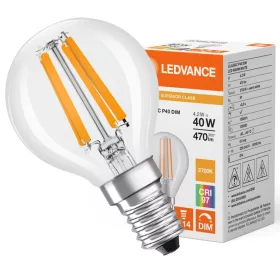   LED gömbizzó E14 P45 4.2W = 40W 470lm 2700K Meleg színhőmérséklet 320° CRI97 Szabályozható fényerő Ledvance