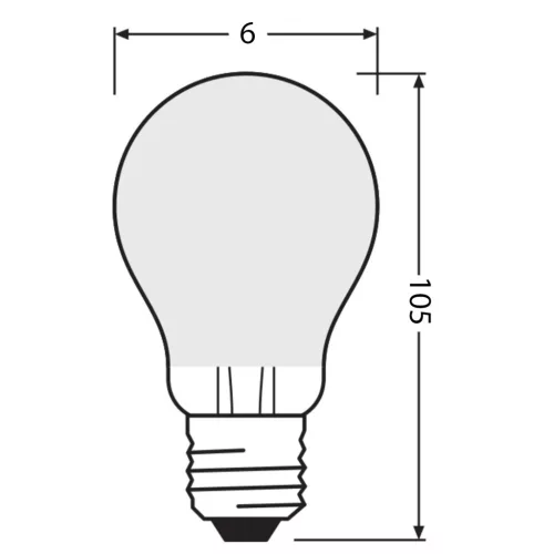 LED izzó A60 E27 5.7W = 75W 1055lm 2700K Meleg 300° Szabályozható Ledvance