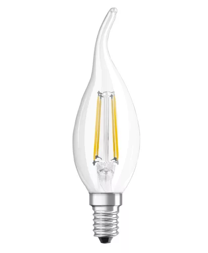 LED izzó BA35 E14 4W = 40W 470lm 2700K meleg fehér FILAMENT LEDVANCE