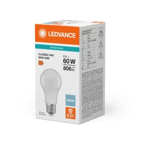 LED izzó A60 E27 8W = 60W 806lm 6500K hideg fehér LEDVANCE