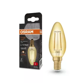   LED dekoratív izzó B35 gyertya E14 1.5W = 12W 120lm 2400K Meleg 300° Vintage 1906 Osram