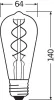 LED dekoratív izzó ST64 Edison E27 4W = 28W 300lm 2000K Meleg 300° Vintage 1906 Osram