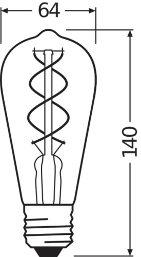 LED dekoratív izzó ST64 Edison E27 4W = 28W 300lm 2000K Meleg 300° Vintage 1906 Osram