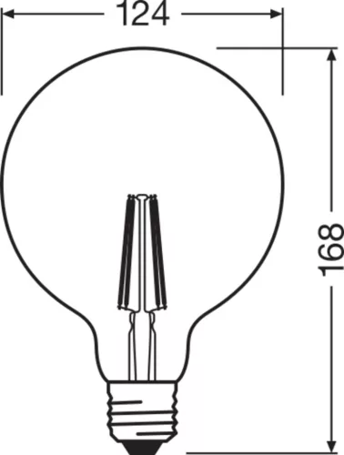 LED dekoratív izzó G125 gömb alakú E27 4W = 35W 410lm 2400K Meleg 300° Vintage 1906 Osram