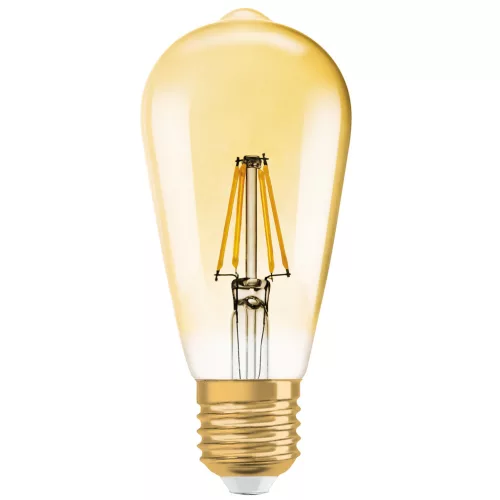 LED izzó E27 ST64 4W = 35W 410lm 2400K meleg 300° izzószál OSRAM Vintage 1906