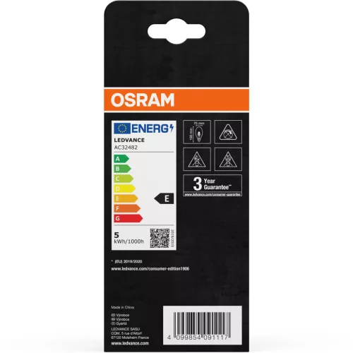 LED izzó E27 OVAL 4W = 40W 470lm 2400K Meleg 300° OSRAM Vintage 1906