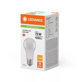   LED izzó A60 E27 10W = 75W 2700K 1055lm meleg fehér LEDVANCE