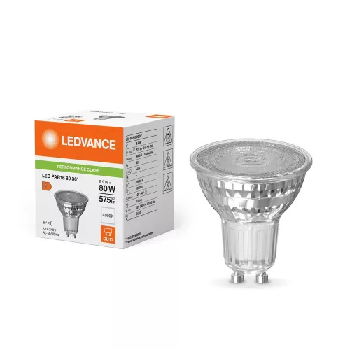 LED izzó PAR16 GU10 6.9W = 80W 575lm 4000K Semleges fehér 36° LEDVANCE