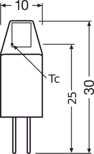 LED kapszulaizzó G4 1W = 10W 100lm 2700K Meleg 12V 300° LED PIN Osram