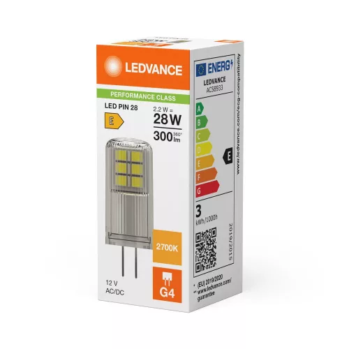 LED kapszulaizzó G4 2.2W = 28W 300lm 2700K Meleg 320° 12V Ledvance