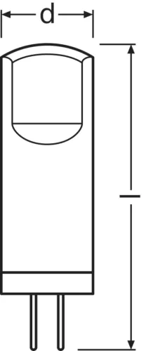 5x LED izzó kapszula G4 1.8W = 20W 200lm 2700K Meleg 12V 320° foglalat Osram
