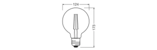 LED izzó G124 gömb alakú E27 7W = 60W 806lm 2200-2700K CCT 320° Szabályozható SUPERSTAR Osram