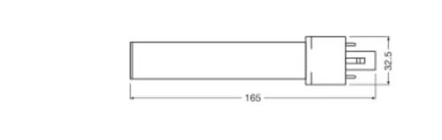 LED fénycső G23 4W = 9W 550lm 6500K Hideg 120° Ledvance