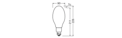 LED izzó E27 29.1W = 125W 5400lm 2700K Meleg 360° IP65 HQL Ledvance