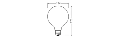 LED izzó G125 E27 17W = 150W 2452lm 4000K Semleges 320° Value ClassLedvance