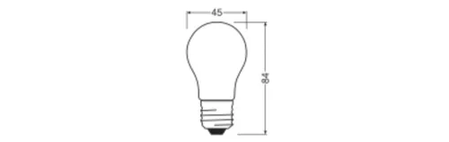 LED izzó P45 E27 1.8W = 25W 250lm 2700K Meleg 300° Teljesítményosztály Ledvance