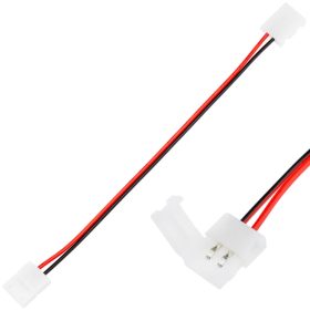   2PIN LED led szalag csatlakozó, kétoldalas retesz 8 mm-es kábellel