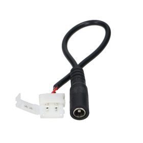   LED szalag csatlakozó DC 2,5/5,5 reteszelő aljzat 8 mm-es kábellel