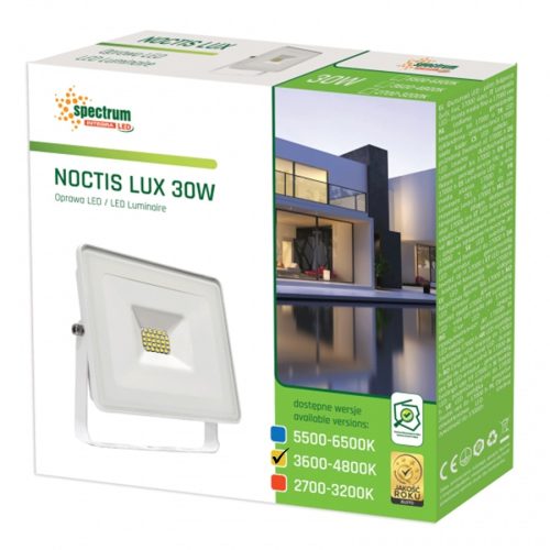 LED reflektor 30W 2650lm 120° 4000K IP65 SPECTRUM LED Noctis Lux