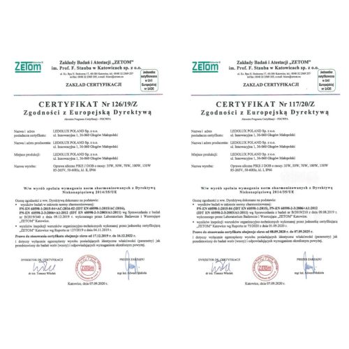 LED utcai lámpatest PIKE J DOB 35W 5250lm 4000K TYP2-M Ledolux