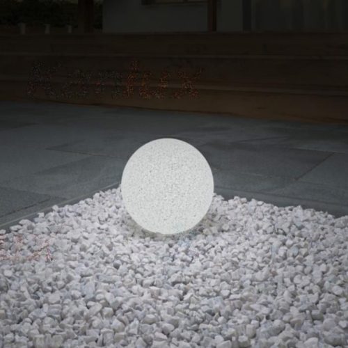 Kerti lámpa kültéri kalapált STONO STONE BALL E27 IP65 30cm szürke KANLUX