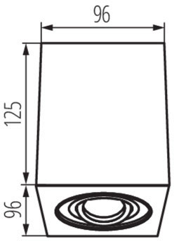 Felületre szerelhető halogén lámpatest SPOT GORD GU10 alumínium IP20 Kanlux