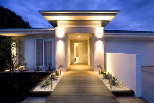 Kerti lámpatest FALI LÁMPA felső alsó LED DARSA EL-235T-UP 2xGU10 IP44 Ezüst Kanlux