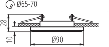 Halogén üveg mennyezeti lámpatest MORTA MR16 ezüst Kanlux
