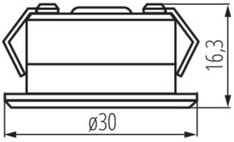 IMBER LED-es, süllyesztett kiemelő lampatest 1W 40lm 4000K semleges IP65 Kanlux