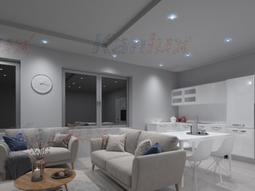 SOREN GU10 halogén mennyezeti lámpatest, világító, kék, Kanlux színű