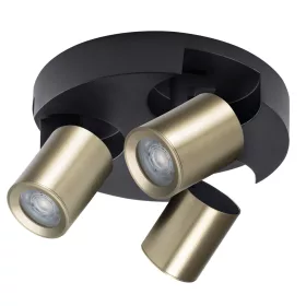   Mennyezeti lámpa LED spotlámpa GU10 állítható kerek fekete-arany Laurin Kanlux