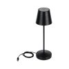 Asztali lámpa, asztali, iskolai, irodai, éjszakai, állítható, LED, 1,2 W, 165 lm, 3000 K, meleg fekete, IP54, újratölthető, Inita Kanlux