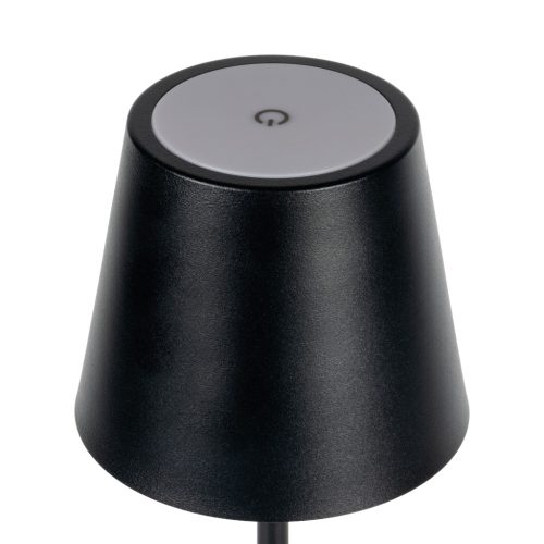 Asztali lámpa, asztali, iskolai, irodai, éjszakai, állítható, LED, 1,2 W, 165 lm, 3000 K, meleg fekete, IP54, újratölthető, Inita Kanlux