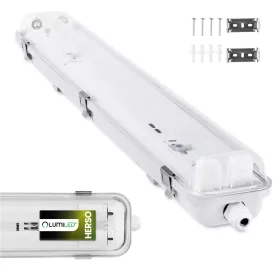  Por és páramentes lámpatest 60cm 2xT8 G13 IP65 OHLD-218 Lumiled