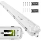 Hermetikus LED porálló lámpatest, armatúra 120cm 2xT8 G13 IP65 OHLD-236 Lumiled