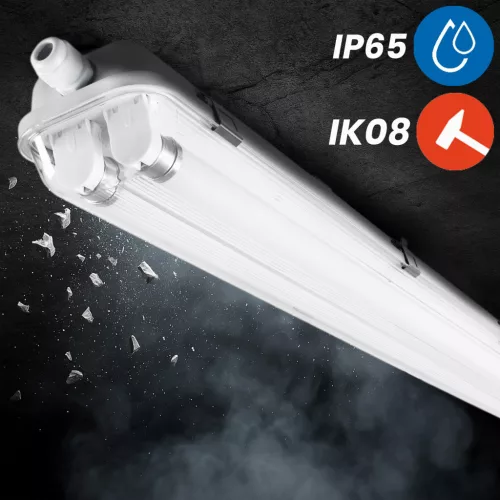 Hermetikus LED porálló lámpatest, armatúra 120cm 2xT8 G13 IP65 OHLD-236 Lumiled