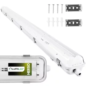   Por és páramentes lámpatest, armatúra 150cm 2xT8 G13 IP65 OHLD-258 Lumiled