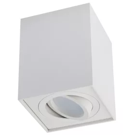   Felületre szerelhető HALOGÉN Spotcső rögzítő AMAT-L GU10 Négyzet Fehér 115mm LUMILED