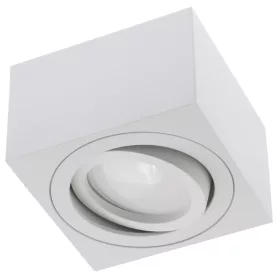   Felületre szerelhető HALOGÉN Spot csőrögzítő AMAT-S Négyzetes Fehér 50mm LUMILED