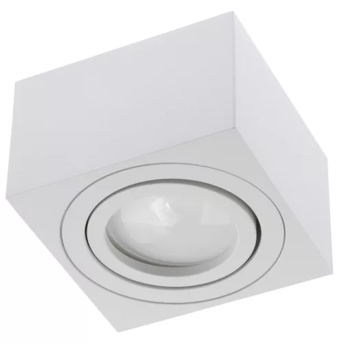 Felületre szerelhető HALOGÉN Spot csőrögzítő AMAT-S Négyzetes Fehér 50mm LUMILED