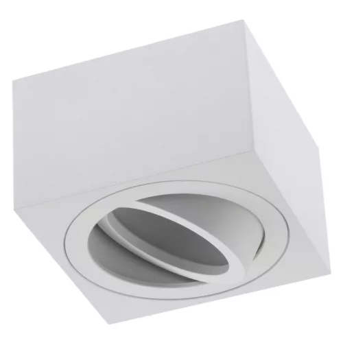 Felületre szerelhető HALOGÉN Spot csőrögzítő AMAT-S Négyzetes Fehér 50mm LUMILED