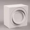 Felületre szerelhető HALOGÉN Spot csőrögzítő AMAT-S Négyzetes Fehér 50mm LUMILED