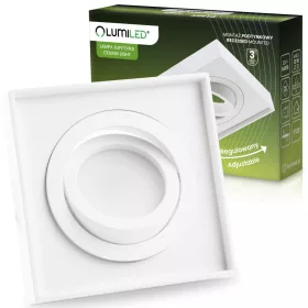   Süllyesztett lámpatest HALOGÉN SPOT TUBE Mozgatható Midi GU10 Lumiled Négyzet Fehér 20mm