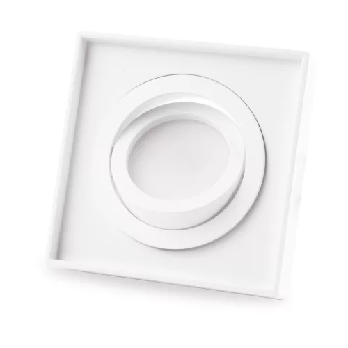Süllyesztett lámpatest HALOGÉN SPOT TUBE Mozgatható Midi GU10 Lumiled Négyzet Fehér 20mm