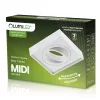 Süllyesztett lámpatest HALOGÉN SPOT TUBE Mozgatható Midi GU10 Lumiled Négyzet Fehér 20mm