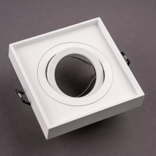 Süllyesztett lámpatest HALOGÉN SPOT TUBE Mozgatható Midi GU10 Lumiled Négyzet Fehér 20mm